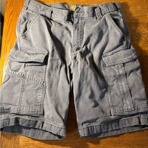 Carhartt Slate Gray Cargo Shorts, 10” inseam